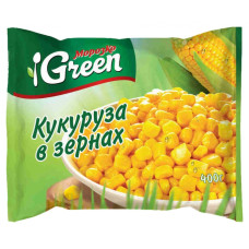 Кукуруза в зёрнах замороженный "Green" 400 гр. Морозко