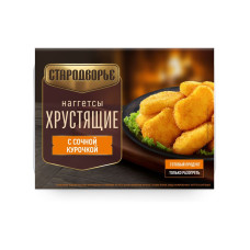 Наггетсы заморожен. хрустящие с сочной курочкой, 230 гр. "Стародворье"