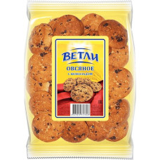Печенье Овсяное с шоколадом "Ветли", 350 гр.
