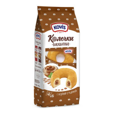 Колечки бисквитные "Kovis" с кремом Вареная сгущенка, 240 гр. Раменский КК