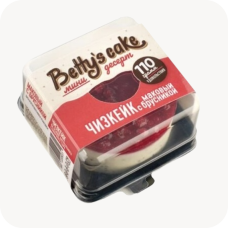 Пирожное "Bettys cake" Чизкейк Маковый с брусника, 100 гр. (охлаждённый)