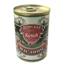 Маслины чёрные без косточки "Донская кухня" 280 гр. 
