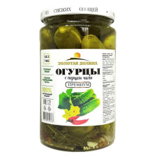 Огурцы маринованные "Золотая долина", 700 гр.