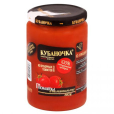 Помидоры "Кубаночка" в томатном соке, ст.бан., 720 мл.
