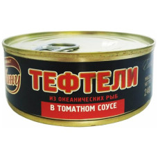 Тефтели "За Родину" из океанических рыб в томатном соусе, 240 гр. (ключ)