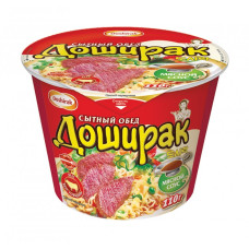 Лапша быстрого приготовления Сытный обед «Доширак» со вкусом говядины, 110 гр. (круглая чашка)