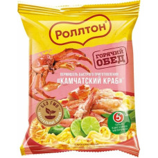 Вермишель быстрого приготовления Роллтон, 60 г. Камчатский краб