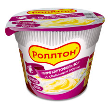 Картофельное пюре в стаканчиках "Роллтон" сливочный вкус, 40 гр.
