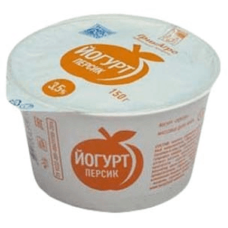 Йогурт "ГринАгро", Персик, 3,5%, 150 гр. (Сахалин) /срок - 15 суток/