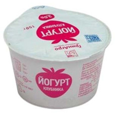 Йогурт "ГринАгро", Клубника, 3,5%, 150 гр. (Сахалин) /срок - 15 суток/