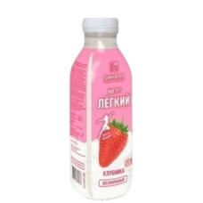 Йогурт Лёгкий клубника обезжиренный "ГринАгро", 450 гр.