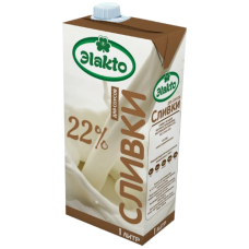 Сливки кулинарные 22  %, 1 л.  "Элакто" 