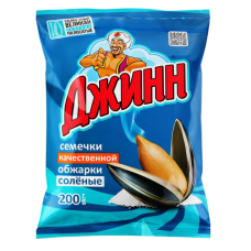 Семечки Джинн Солнечный Великан с солью полосатые, 200 гр.