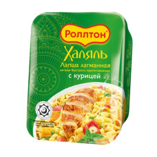 Лапша Лагманная Халяль быстрого приготовл. Роллтон с курицей, 100 гр. (чашка)