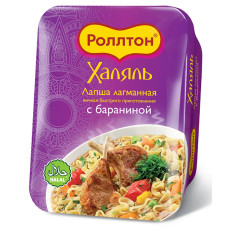 Лапша Лагманная Халяль быстрого приготовл. Роллтон с бараниной, 100 гр. (чашка)