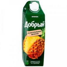 Сок "Добрый" ананасовый нектар, 1 л.