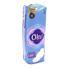  Прокладки гигиенические "Ola! Wings Super" поверхность сеточка с крыл.,, 10 шт.