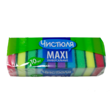 Губки для посуды "Чистюля MAXI" 1уп.- 10 шт.	
