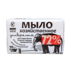Мыло кусковое хозяйственное универсальное "Слон" 72%, 180 гр. -1 шт
