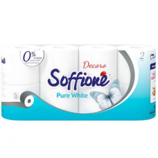 Туалетная Бумага "SOFFIONE" 2-х слойная, 1 уп.- 8 рулонов 