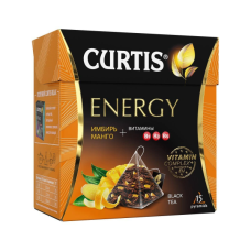 Чай черный Curtis "Energy", с добавками Имбирь/Манго+ витамины, 15 пирамидок