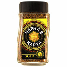 Кофе растворимый "Черная карта" GOLD, 95 гр. ст/банка.