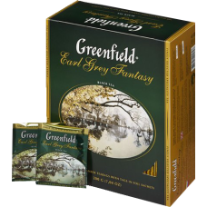 Чай "Гринфилд" Earl Grey Fantasy бергамот, 100 пак. 