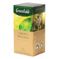 Чай "Гринфилд" Green melissa (зелёный с лимонным ароматом мелиссы), 25 пак.