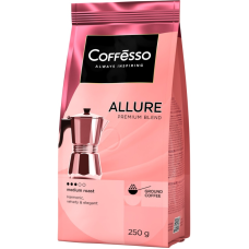 Кофе в зернах "Coffesso ALLURE", мяг.уп., 250 гр.