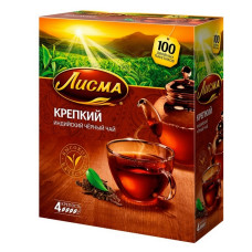 Чай "Лисма" Крепкий, черный. 100 пак.