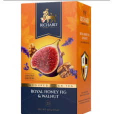 Чай "Ричард" Royal Honey Fig & Walnut, черный с ароматом инжира и грецкого ореха, 25 пак.
