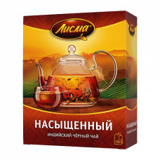 Чай "Лисма" Насыщеный, черный. 100 пак.