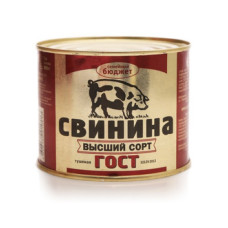 Свинина тушеная в/сорт, 500 гр. "Семейный Бюджет"