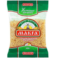 Макаронные изделия Макфа 400 гр. ригатоны (мелкие рожки гладкие).
