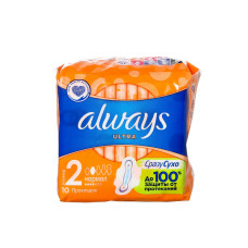Женские гигиенические прокладки, ароматизированные "Always Ultra. Normal Single", 10 штук